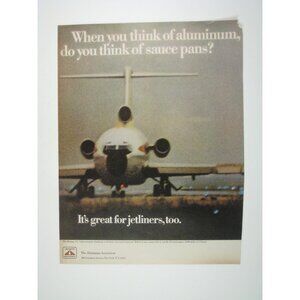 Vintage 1967 Aluminum Association Print Ad Boeing 727 Jet Airliner